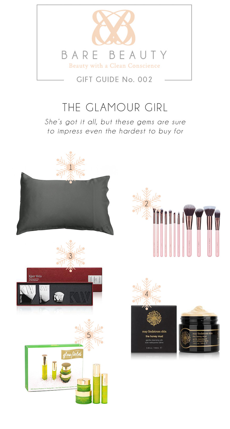 The Glamour Girl Gift Guide on barebeauty.com