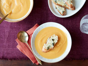 http://www.foodnetwork.com/recipes/giada-de-laurentiis/butternut-squash-soup-with-fontina-cheese-crostini-recipe/index.html